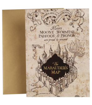 Harry Potter Marauders Map wenskaart - filmspullen.nl