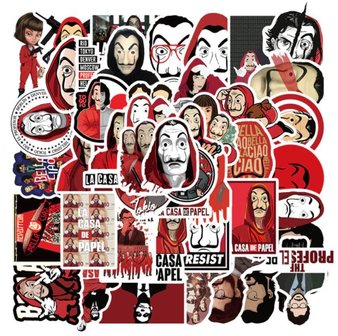 La Casa de Papel sticker set (50 stuks) - Filmspullen.nl