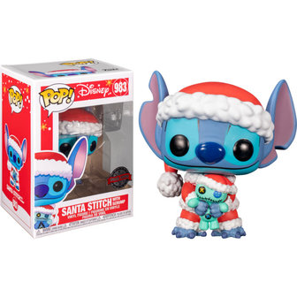 Funko Pop: Disney: Santa Stitch with Scrump #983 [Exclusive] - filmspullen.nl